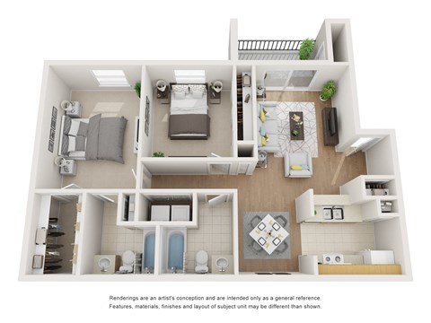 a floor plan of a 1 bedroom apartment  at Oaks of Westchase, Houston, TX, 77042